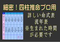 細密！四柱推命の命式ソフトです