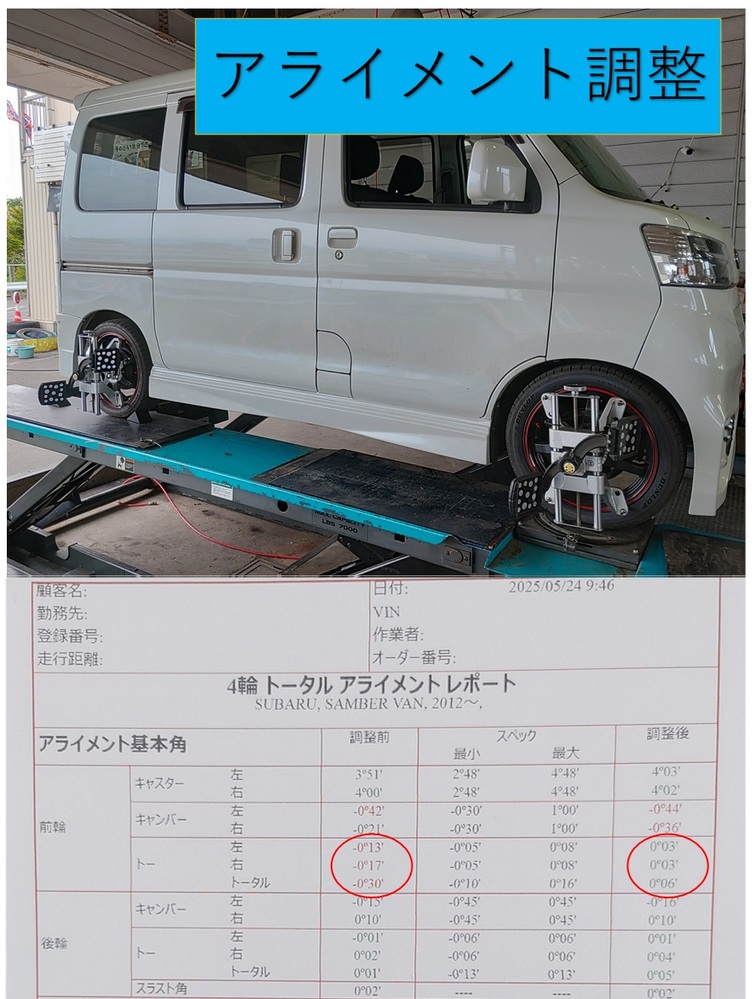 SUBARU SAMBAR（サンバー）エアロ、サス、マフラー交換・アライメント_1